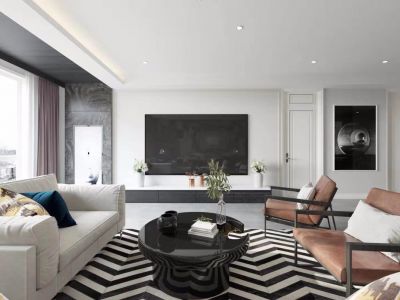 同煤新苑150平米现代风格四居室装修案例