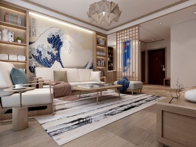 金域王府帝景122平米日式三居装修案例