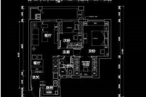 城市人家装饰分享98平米美式装修，书房、衣帽间合二为一，一房两用，功能性强！