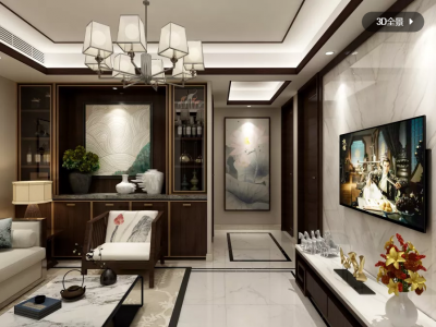 御园三居127平新中式