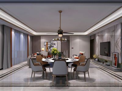 萃峰阁欧式二居室80平米