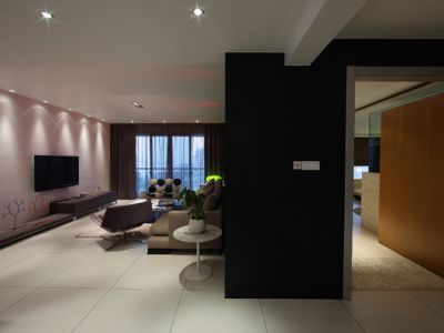 经典上城80平米现代简约风格二居室装修案例