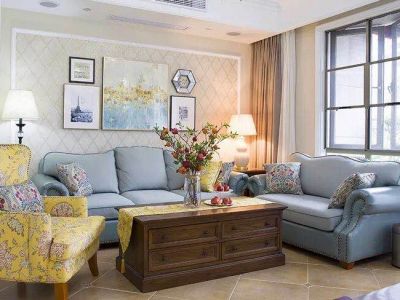 扶正太和上城137平米美式田园风格装修案例