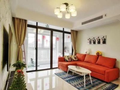 宇宏健康花城二居室婚房装修现代简约风格案例