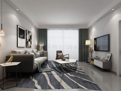 明都星耀城四居136平现代风格