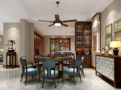 锦绣花园别墅365平美式风格装修案例