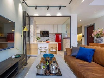 中海城尚城89平米混搭风格二居室装修案例