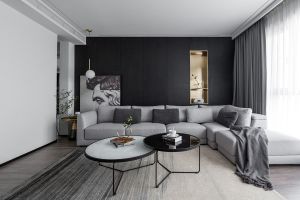 【临汾鸿盛博雅装饰】经典黑白灰，打造140㎡低调轻奢空间