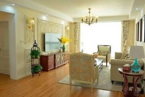 中式电视背景墙装修效果图中式客厅电视墙装修案例