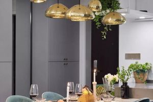 达州九上装饰分享113平时尚ins风三居 高颜值一体化客餐厅!