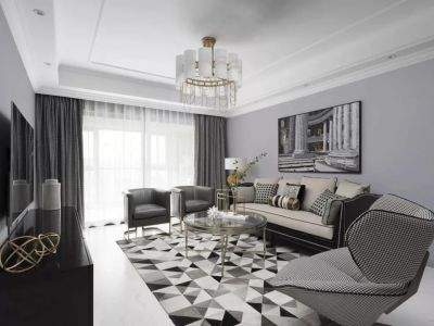 裕景园三居112平现代风格装修案例