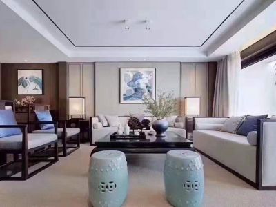 中信国安城140平米三居室中式风格装修案例