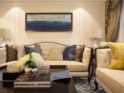 中南海棠集简欧风格108平米三居室装修案例