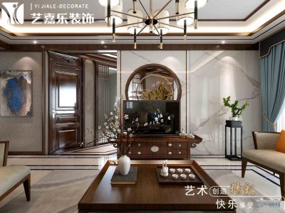 都市名门 190平米中式三居室装修案例