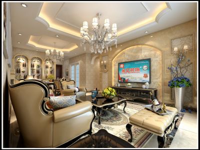 漳州小区唐姐的雅居110平米欧式三居室装修案例