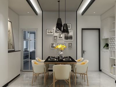 雒城一号110平米现代风格三居室装修案例