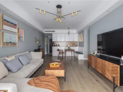 金水湾100㎡简约北欧三室两厅装修案例