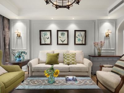 中航城美式115平米三居室装修案例