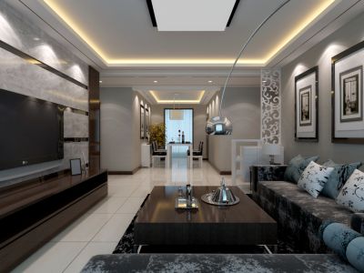 德和143平现代风格装修案例