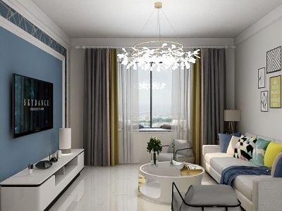 漪汾花园88平现代风格装修案例