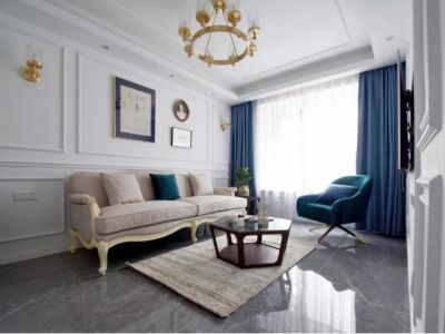 清渭公馆现代风格90平米二居室装修案例