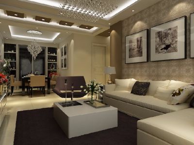 友德公馆现代三居室100平米装修案例