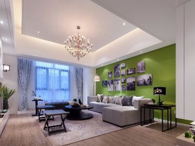 德正苑现代风格102平米三居室装修案例