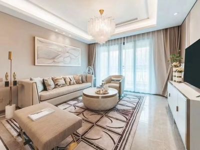 保利·理想城轻奢风格三居室装修效果图