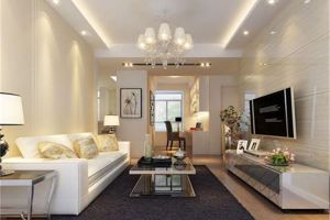【福州吉祥如意装饰】4米宽客厅装修效果图欣赏 让客厅尽量简约时尚