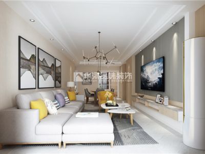 年华里现代风格125平米三居室装修案例