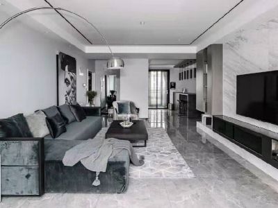 皇庭丹郡简约风格三居室129平米装修案例