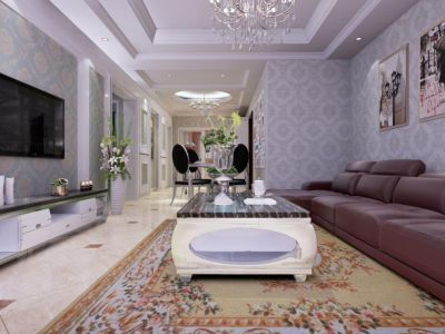 中迪·红星商业广场102平两居欧式风格装修案例