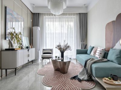 兰山区滨河国际92平米二居现代风格