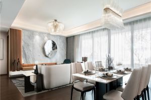 【赣州新房装修】江湾1号124平现代风格装修案例 低奢与感性美好共存