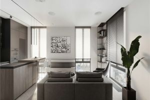 【赣州新房装修】繁荣广场149平简约风格装修案例 给你简洁又高级的感觉