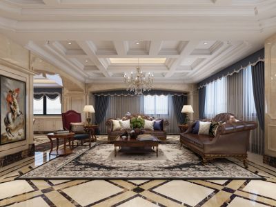 印象外滩欧式风格220平米装修案例