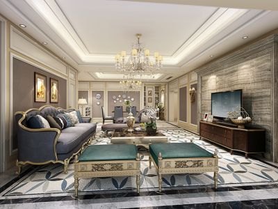 紫东国际240平米四居室装修案例