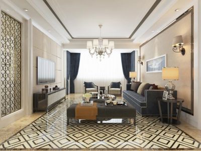 中央美域150平米简欧轻奢四居室装修案例