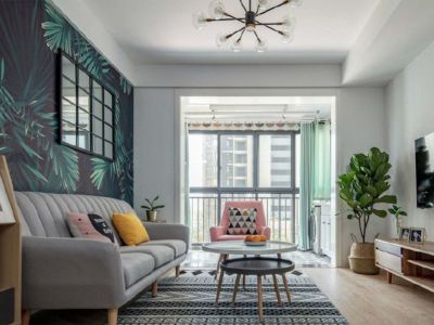 世纪华庭二居95平北欧风格装修案例