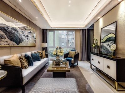 【大同满堂红装饰】天睿易城小区120平米三室两厅新中式风格装修