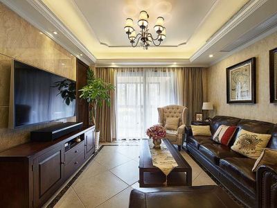 【大同满堂红装饰】御昌佳园90平米两室一厅现代美式风格
