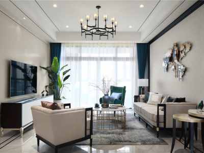 中央美域达观180平米大户型中式装修案例