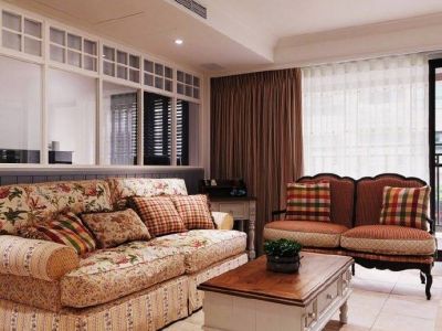 四季花城78平米美式田园二居室装修案例