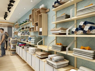 石家庄87平米毛巾店工装案例