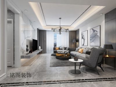 西山庭院143平米后现代三居室装修案例