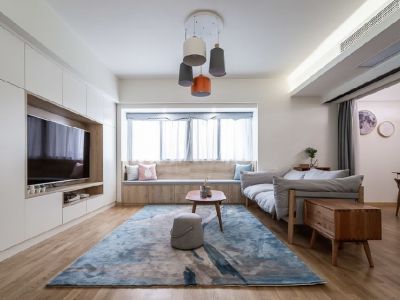 宏一祁山公馆现代三居室97平米装修案例