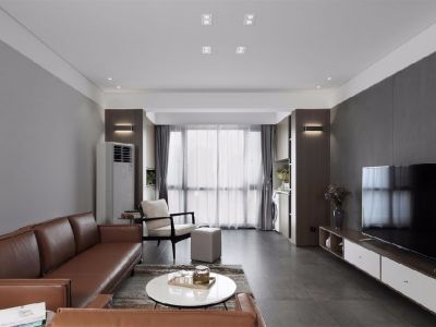 莲花壹号公馆现代风格三居室装修案例