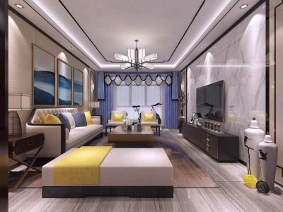  恒阳·品城98平米中式二居室装修案例