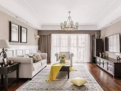 银河湾紫苑二期现代风格120平米三居室装修案例