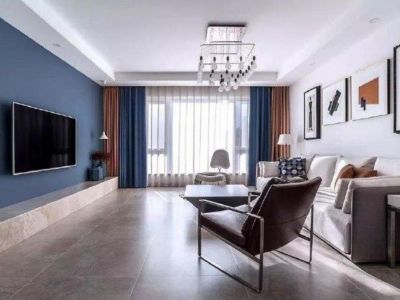 海兴国际112平米三居室现代简约装修案例